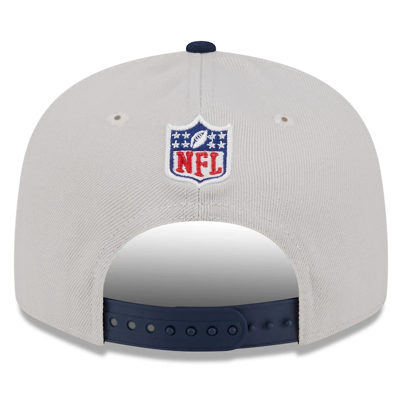 Men's New Era Stone/Navy Dallas Cowboys 2024 Sideline Historic 9FIFTY Snapback Hat