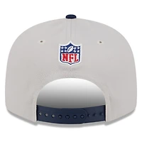 Men's New Era Stone/Navy Dallas Cowboys 2024 Sideline Historic 9FIFTY Snapback Hat