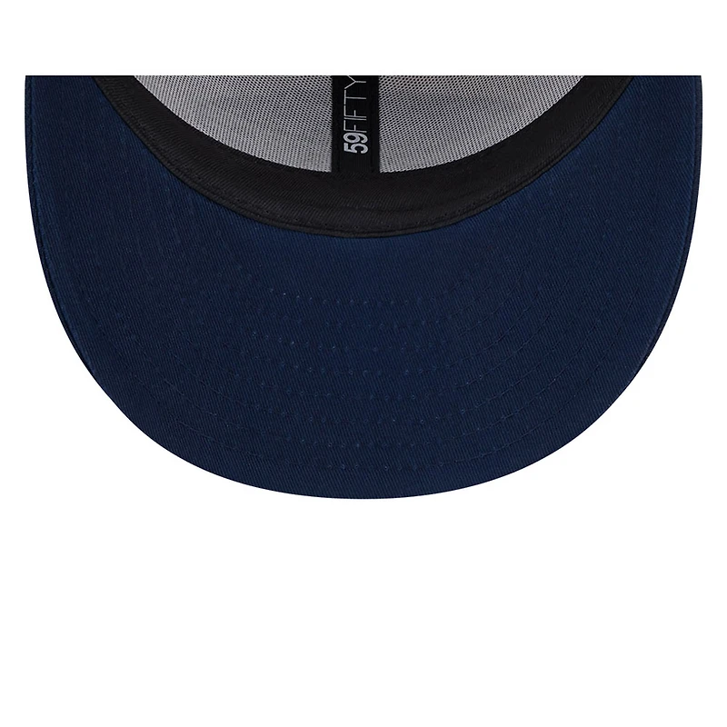 Casquette ajustée 59FIFTY Dallas Cowboys 2024 Sideline Historic Low Profile New Era pour hommes, pierre/bleu marine