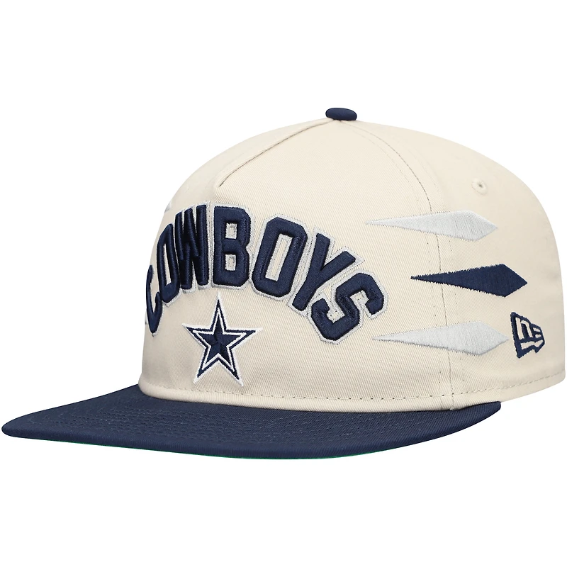 Casquette ajustable de golf athlétique Dallas Cowboys de New Era pour homme, couleur pierre/bleu marine