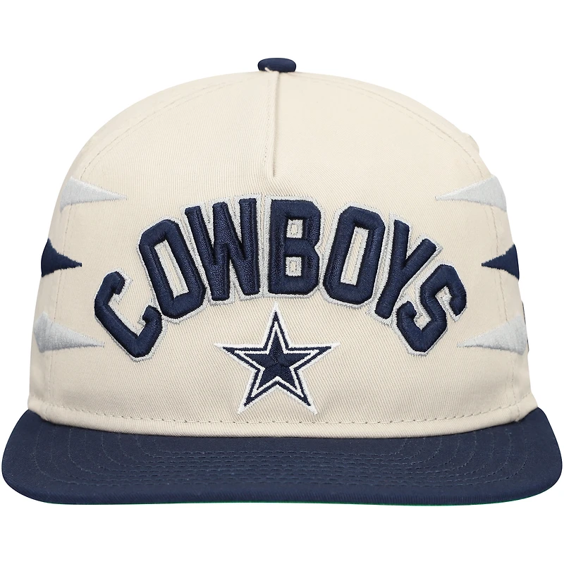 Casquette ajustable de golf athlétique Dallas Cowboys de New Era pour homme, couleur pierre/bleu marine