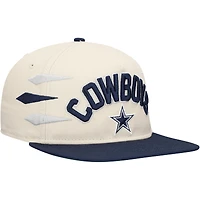 Casquette ajustable de golf athlétique Dallas Cowboys de New Era pour homme, couleur pierre/bleu marine