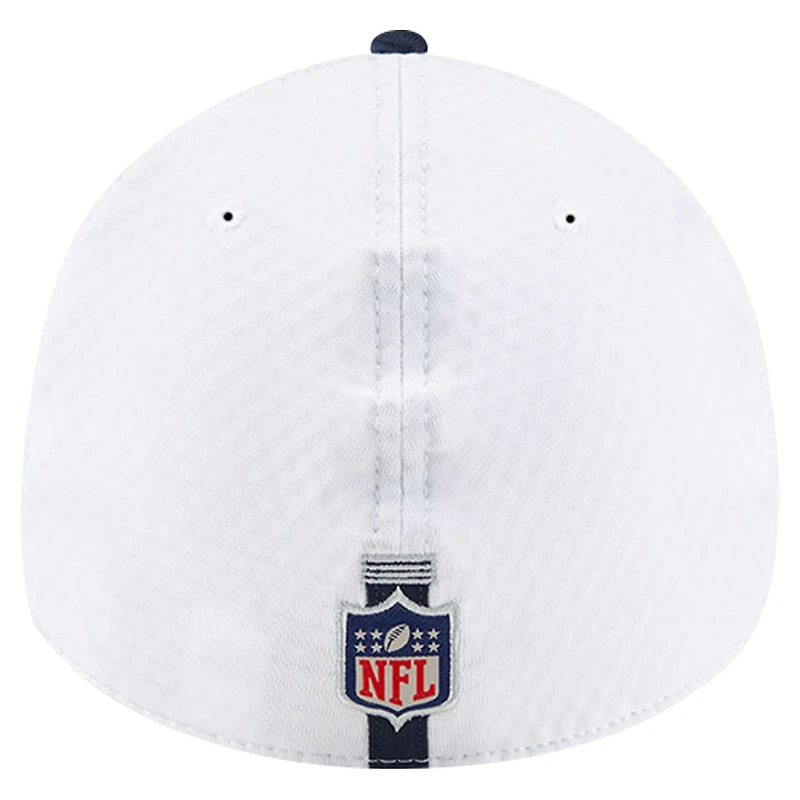 Casquette flexible 39THIRTY New Era pour hommes, blanc/bleu marine, Dallas Cowboys 2024 NFL Training Camp
