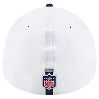 Casquette flexible 39THIRTY New Era pour hommes, blanc/bleu marine, Dallas Cowboys 2024 NFL Training Camp