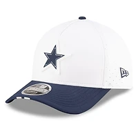 Men's New Era  White/Navy Dallas Cowboys 2025 NFL Training Camp A-Frame 9FORTY Adjustable Hat