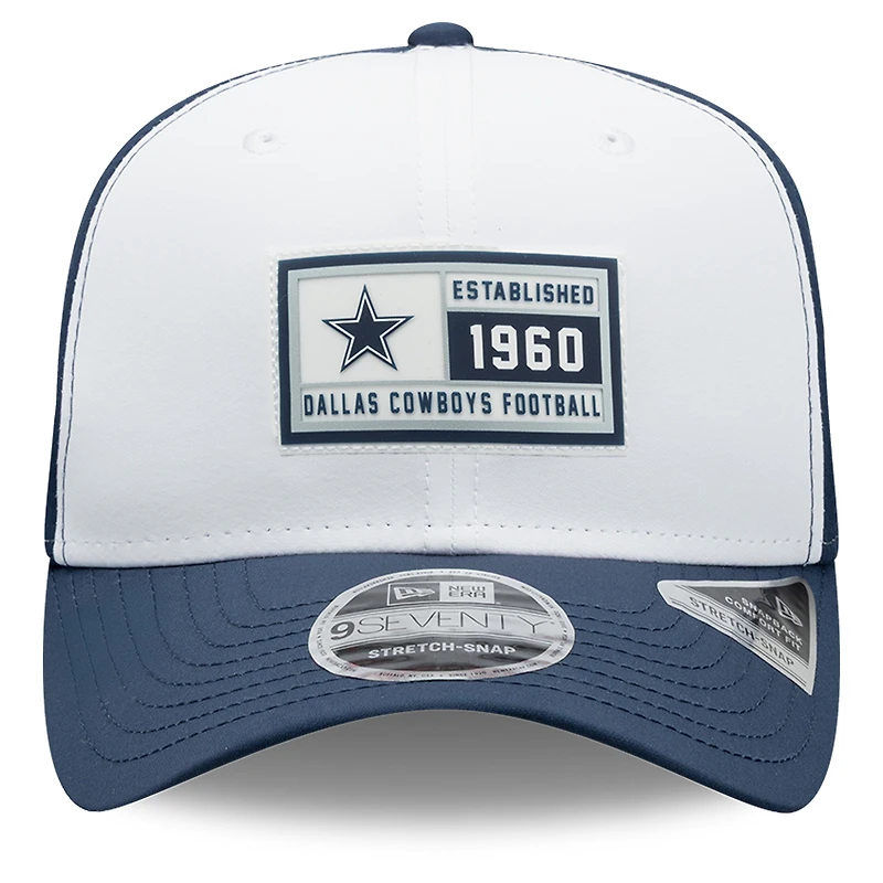 Men's New Era White/Navy Dallas Cowboys Established Patch 9SEVENTY Adjustable Hat