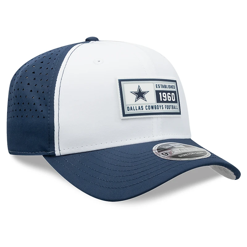 Men's New Era White/Navy Dallas Cowboys Established Patch 9SEVENTY Adjustable Hat