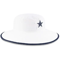Bob Panama New Era blanc pour homme, camp d'entraînement NFL 2025 des Cowboys de Dallas