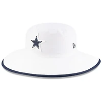 Bob Panama New Era blanc pour homme, camp d'entraînement NFL 2025 des Cowboys de Dallas
