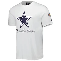 T-shirt New Era Dallas Cowboys 5x Super Bowl Champions blanc pour homme