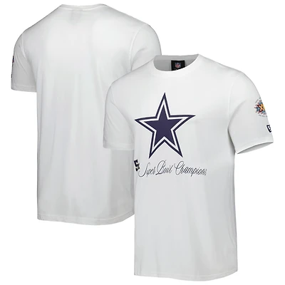 T-shirt New Era Dallas Cowboys 5x Super Bowl Champions blanc pour homme