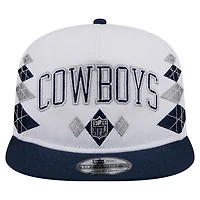 Men's New Era  White Dallas Cowboys Argyle 19TWENTY Adjustable Hat
