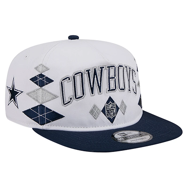 Men's New Era  White Dallas Cowboys Argyle 19TWENTY Adjustable Hat