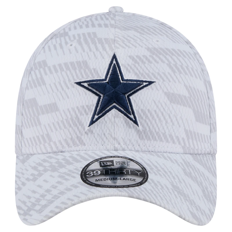 Casquette New Era blanche Dallas Cowboys Gameday Graded 39THIRTY Flex pour homme