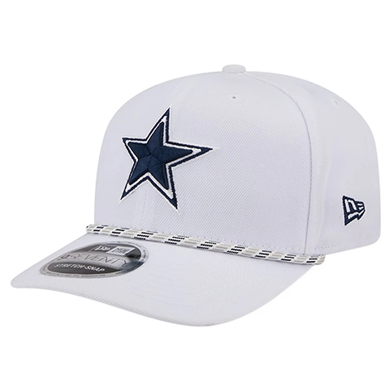 Casquette ajustable New Era blanche Dallas Cowboys Gameday Multi Rope 9SEVENTY pour homme