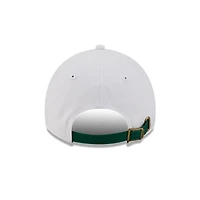 Casquette New Era blanche pour homme, modèle Dallas Cowboys, style golf, décontractée et classique, ajustable.
