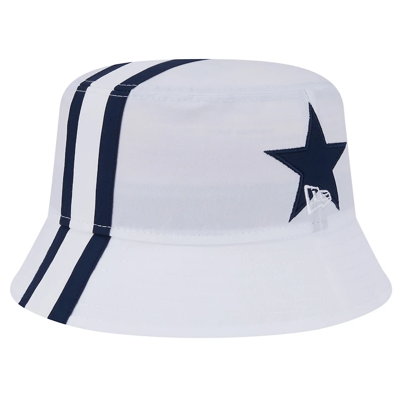 Chapeau bob blanc Dallas Cowboys New Era pour homme