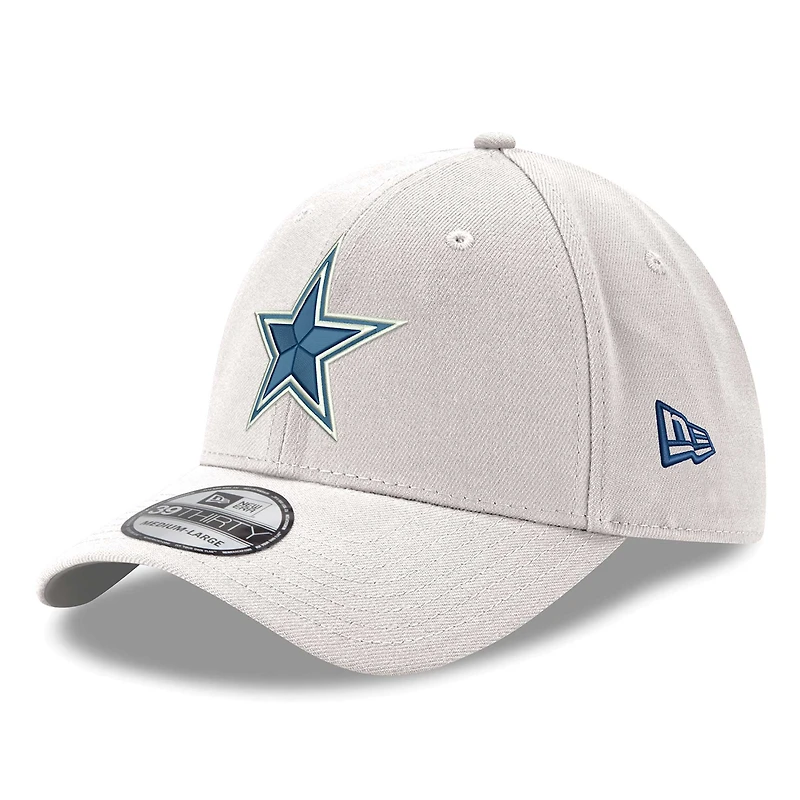 Casquette flexible 39THIRTY avec logo des Dallas Cowboys New Era pour hommes, blanche