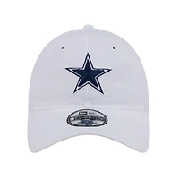 Casquette ajustable New Era Dallas Cowboys Main 9TWENTY blanche pour homme