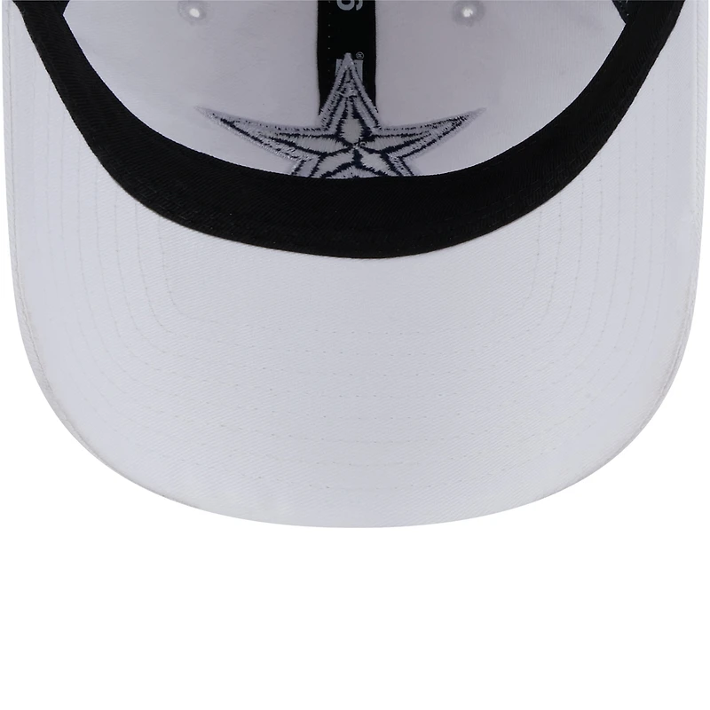 Casquette ajustable New Era Dallas Cowboys Main 9TWENTY blanche pour homme