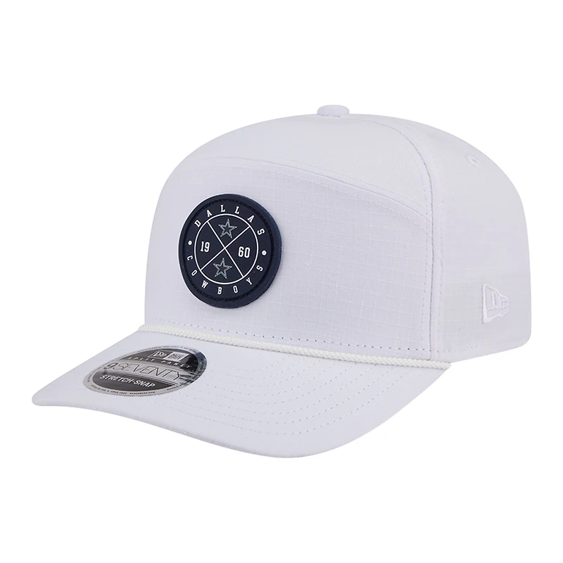 Men's New Era  White Dallas Cowboys Quick Strike Split Panel 9SEVENTY Stretch-Snap Hat