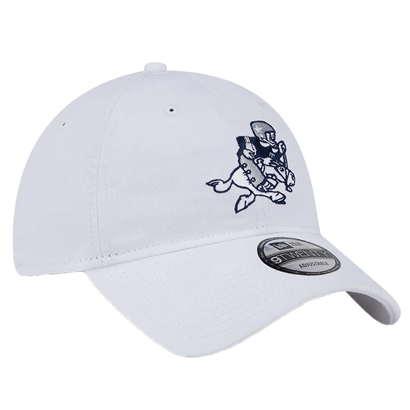 Men's New Era  White Dallas Cowboys Retro Main 9TWENTY Adjustable Hat