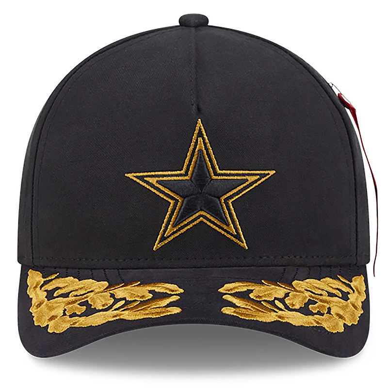 Men's New Era x Alpha Industries Black Dallas Cowboys A-Frame 9FORTY Adjustable Hat