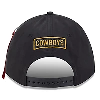 Men's New Era x Alpha Industries  Black Dallas Cowboys A-Frame 9FORTY Adjustable Hat