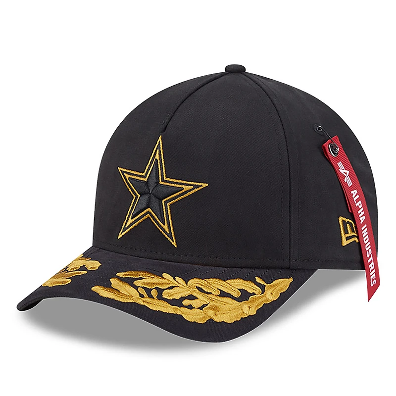 Casquette ajustable A-Frame 9FORTY noire des Cowboys de Dallas New Era x Alpha Industries pour homme