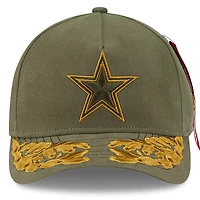 Men's New Era x Alpha Industries  Olive Dallas Cowboys A-Frame 9FORTY Adjustable Hat