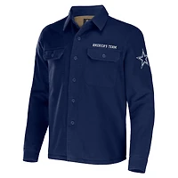 Collection NFL x Darius Rucker pour homme par Fanatics - Veste-chemise boutonnée en toile Dallas Cowboys bleu marine