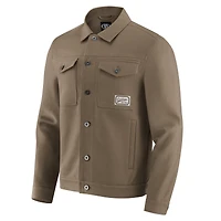 Veste camionneur à boutons complète pour homme NFL x Darius Rucker Collection par Fanatics, couleur beige des Cowboys de Dallas