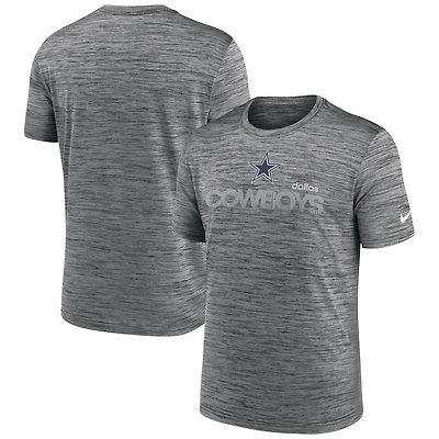 T-shirt Nike Anthracite Dallas Cowboys Blitz Velocity Modern Performance pour homme