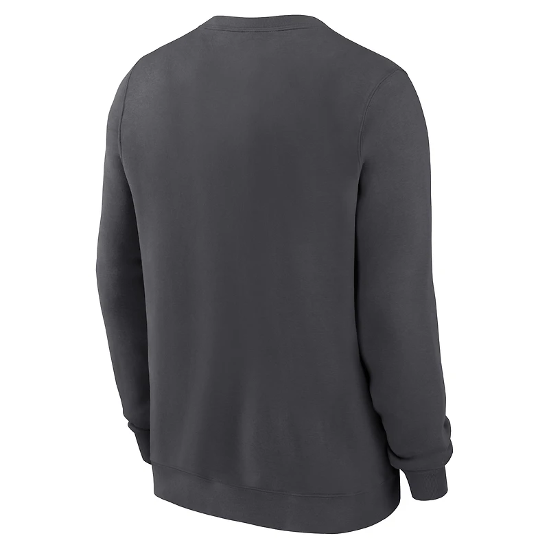 Men's Nike Anthracite Dallas Cowboys Primetime Club Fleece Pullover Sweatshirt
