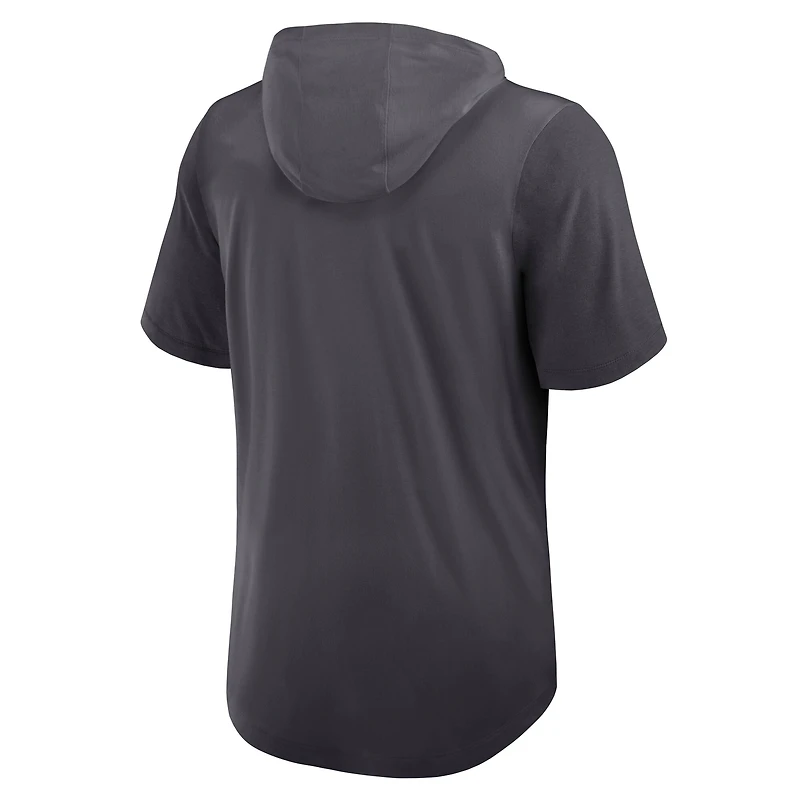 Men's Nike Anthracite Dallas Cowboys Tri-Blend Performance Hoodie T-Shirt