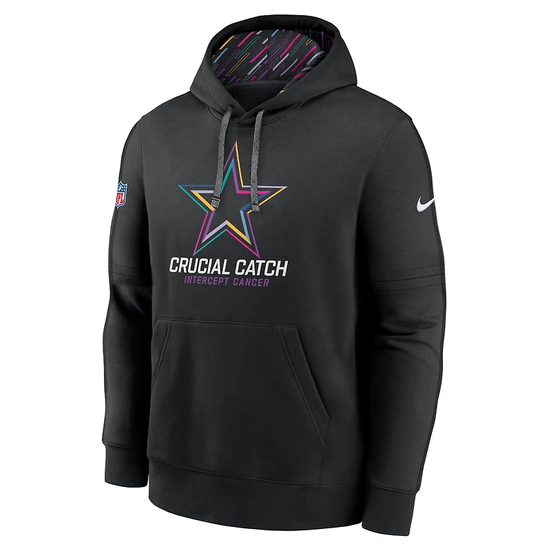 Sweat à capuche Nike noir Dallas Cowboys 2024 NFL Crucial Catch Club pour homme