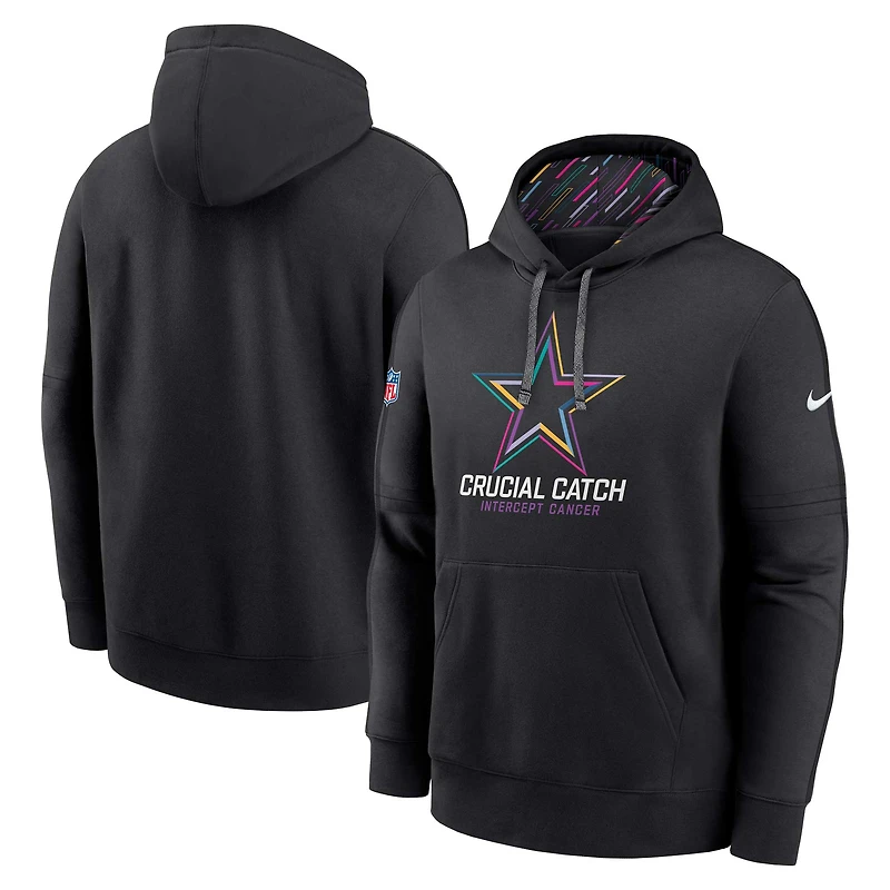 Sweat à capuche Nike noir Dallas Cowboys 2024 NFL Crucial Catch Club pour homme