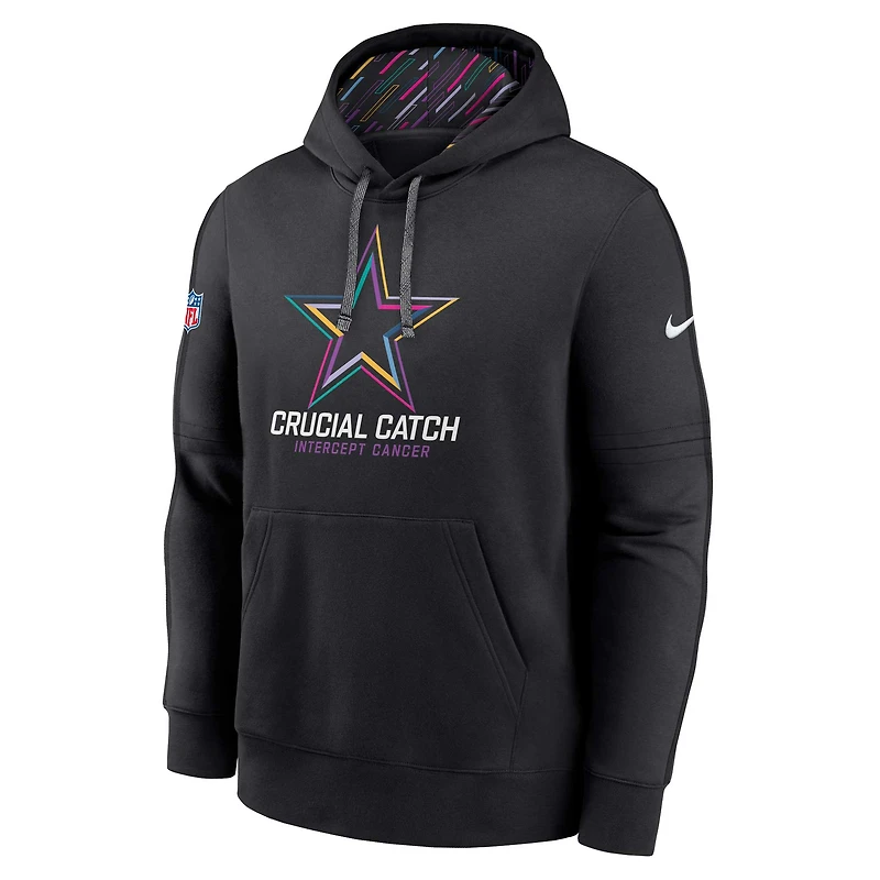 Sweat à capuche Nike noir Dallas Cowboys 2024 NFL Crucial Catch Club pour homme