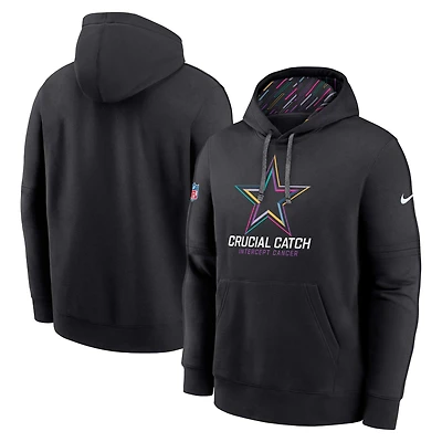 Men's Nike Black Dallas Cowboys 2024 NFL Crucial Catch Club Pullover Hoodie