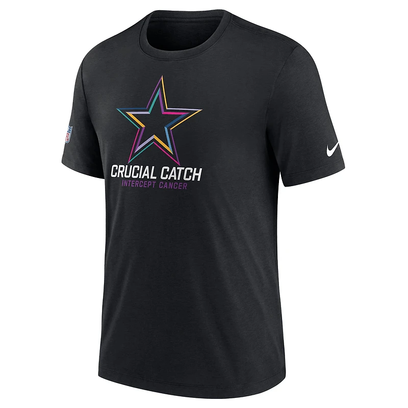 T-shirt Nike noir Dallas Cowboys 2024 NFL Crucial Catch pour homme
