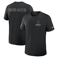 T-shirt Nike noir Dallas Cowboys 2025 Crucial Catch Tri-Blend Dri-FIT pour homme