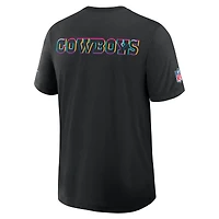 T-shirt Nike noir Dallas Cowboys 2025 Crucial Catch Tri-Blend Dri-FIT pour homme