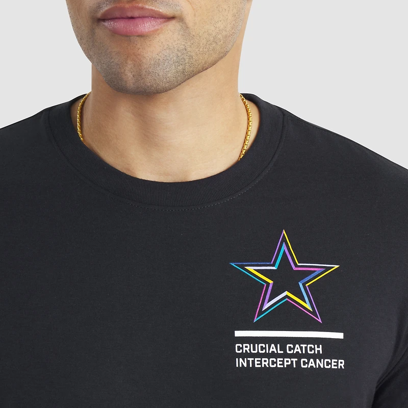 T-shirt Nike noir Dallas Cowboys 2025 Crucial Catch Tri-Blend Dri-FIT pour homme