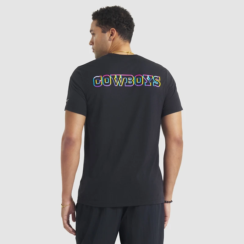 Men's Nike Black Dallas Cowboys Tall 2025 NFL Crucial Catch Tri-Blend Dri-FIT T-Shirt