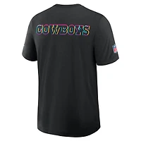 Men's Nike Black Dallas Cowboys Tall 2025 NFL Crucial Catch Tri-Blend Dri-FIT T-Shirt