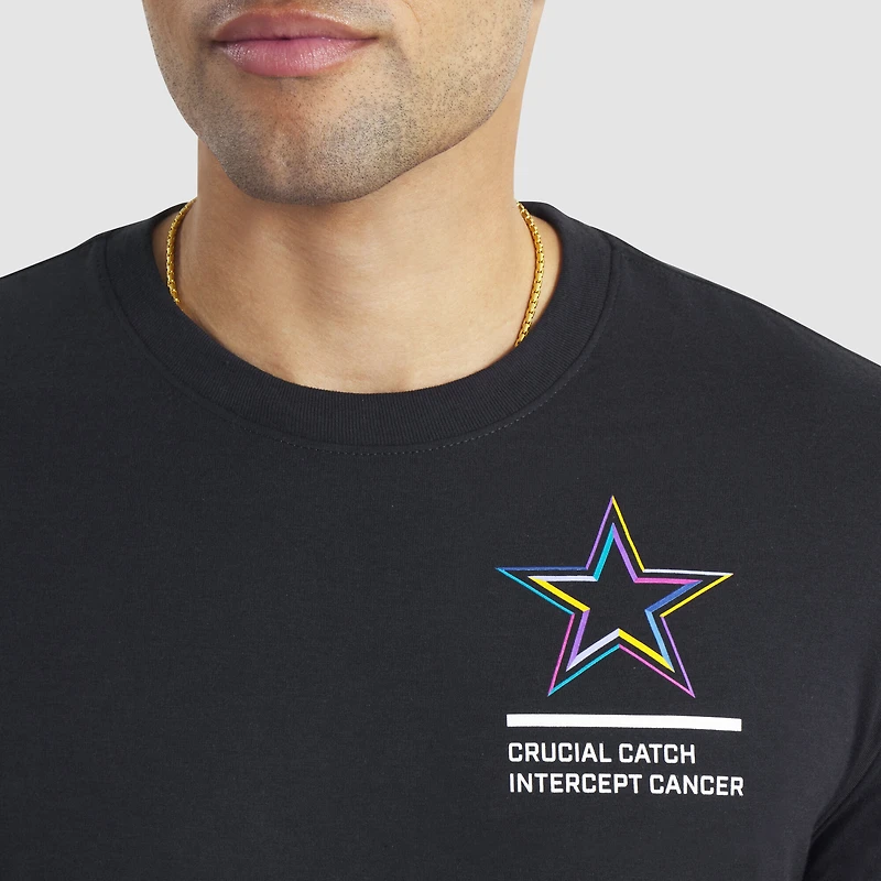 Men's Nike Black Dallas Cowboys Tall 2025 NFL Crucial Catch Tri-Blend Dri-FIT T-Shirt