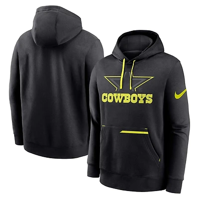 Sweat à capuche Nike Dallas Cowboys Volt en polaire noire pour homme