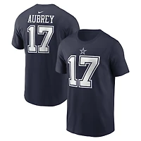 Men's Nike Brandon Aubrey Navy Dallas Cowboys Name & Number T-Shirt