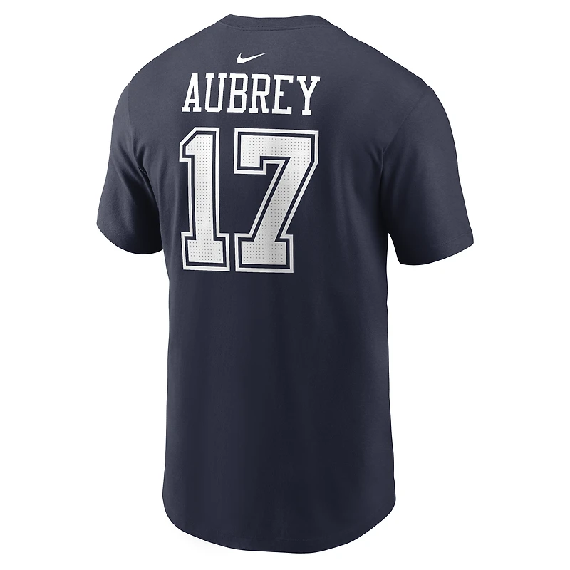 Men's Nike Brandon Aubrey Navy Dallas Cowboys Name & Number T-Shirt