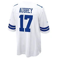 Maillot de match Nike Brandon Aubrey blanc des Cowboys Dallas pour homme